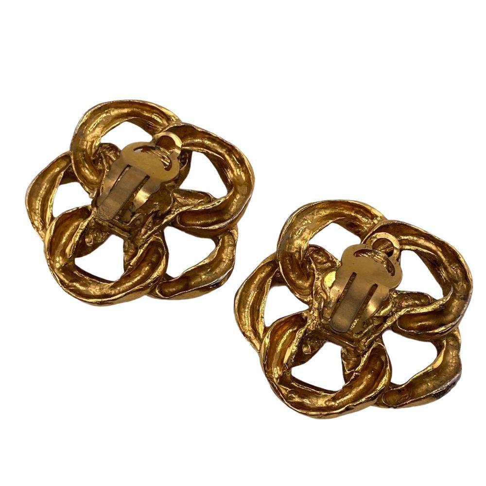CHANEL 23 Coco Mark Earrings Gold Ladies - Picture 2 of 12